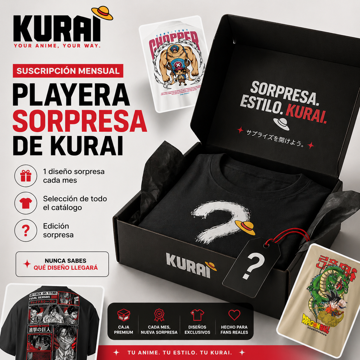 Playera Anime Sorpresa